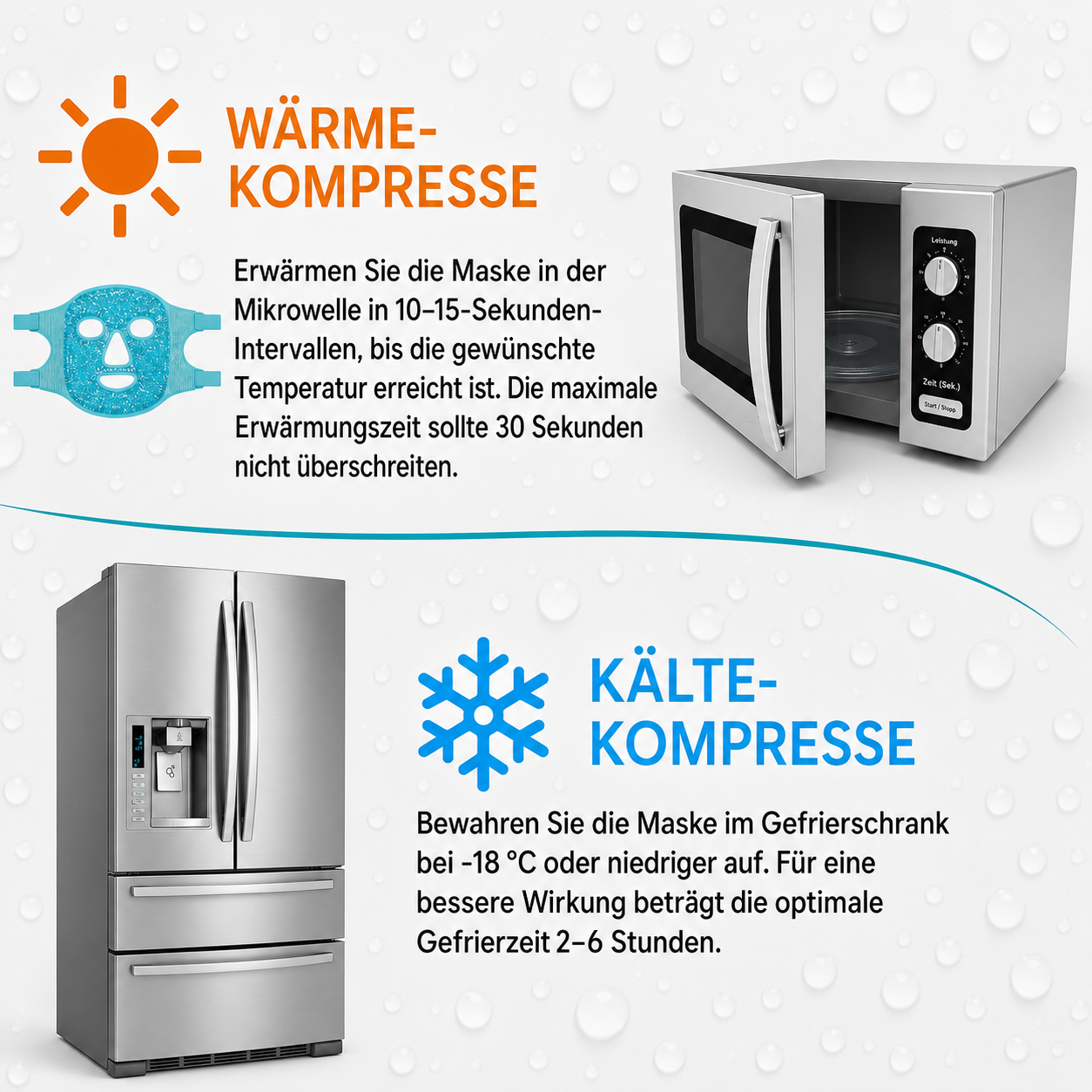 Gelperlen-Gesichtsmaske – Wärme- & Kältetherapie